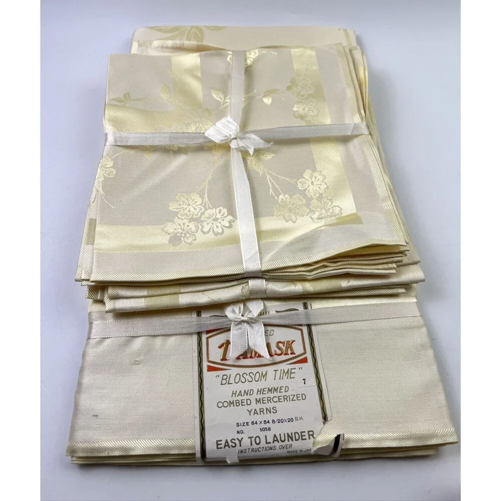 Vtg Bardwil Damask 'Blossom Time' 64